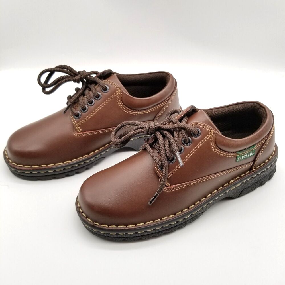 Eastland Women's Plainview Oxford Shoes Size 5.5 Brown Leather Preppy Lace Up